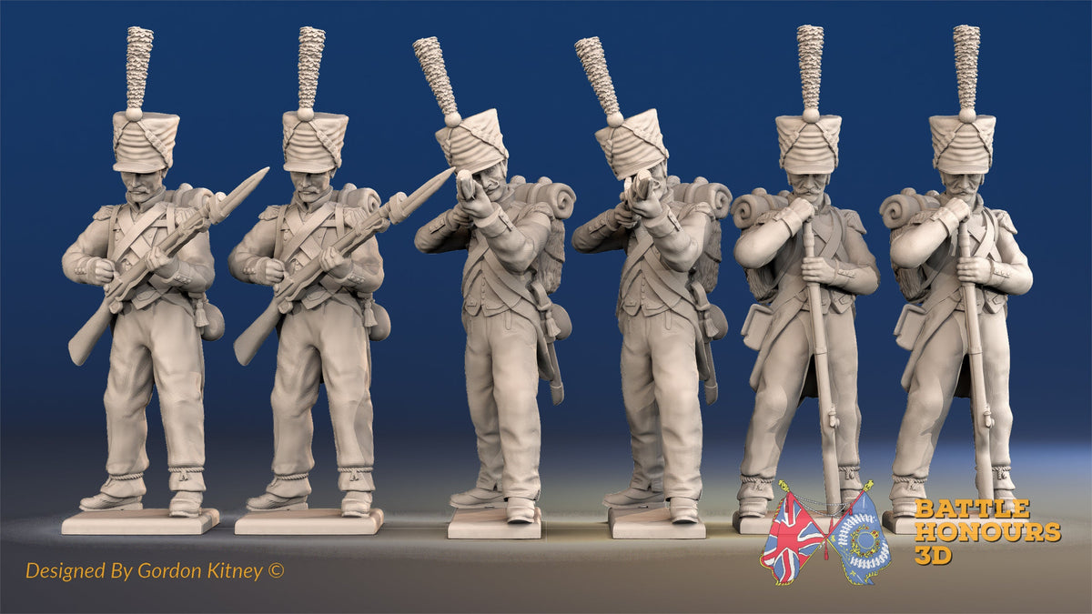 French Voltigeurs firing and loading shako alternate view