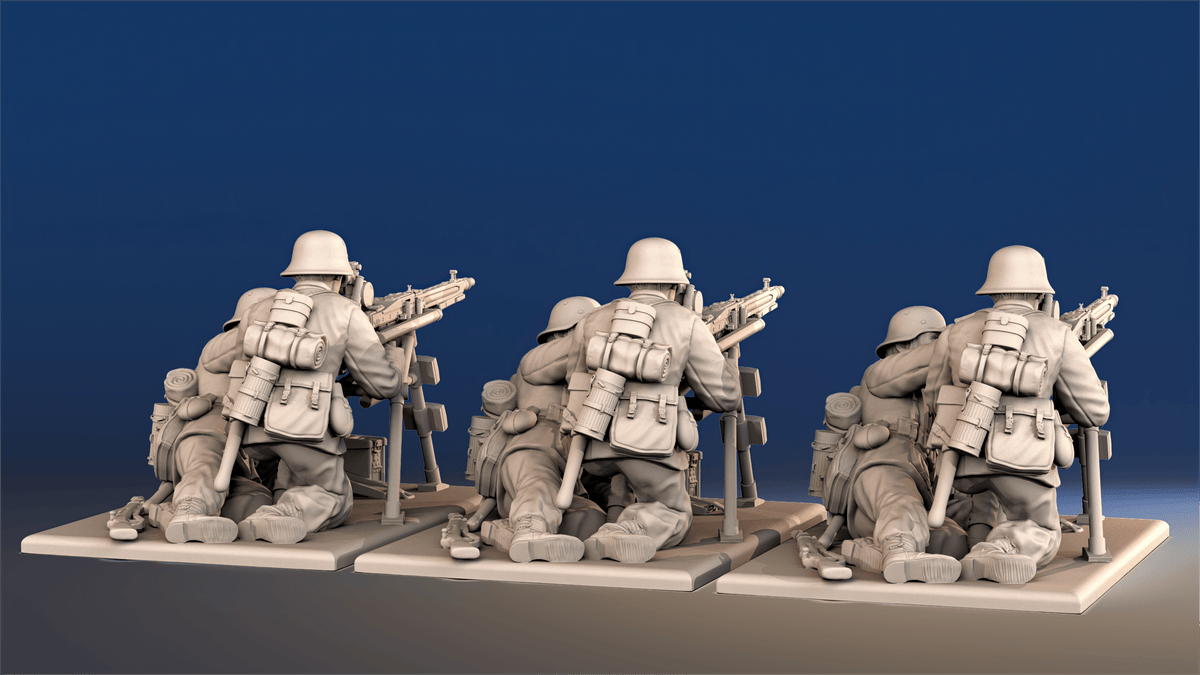 WW2 German Infantry - Mounted MG42 Machine Gun Team