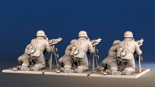 WW2 German Fallschirmjäger - Mounted MG42 Machine Gun Team