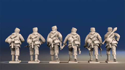 WW2 German Waffen-SS - Advancing, Field Caps and Gaiters