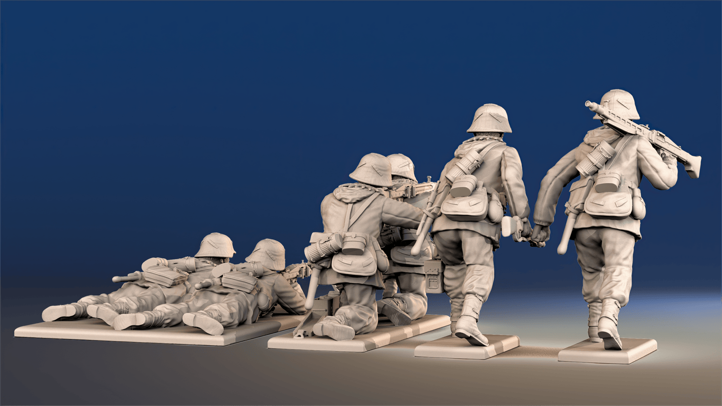 WW2 German Waffen-SS - MG42 Machine Gun Team