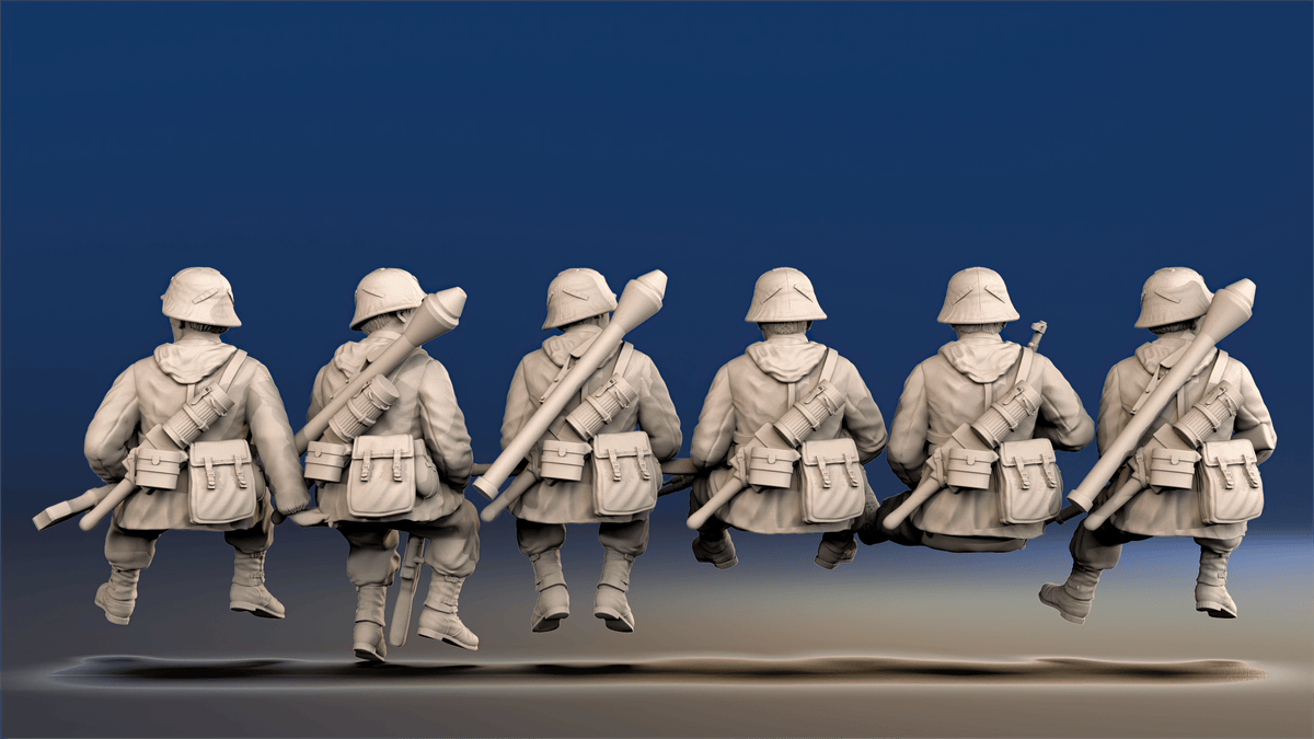 WW2 German Waffen-SS - Tank Riders, Covered Helmets and Gaiters