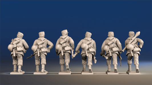 WW2 German Grenadiers - Advancing, Smocks, Field Caps and Gaiters