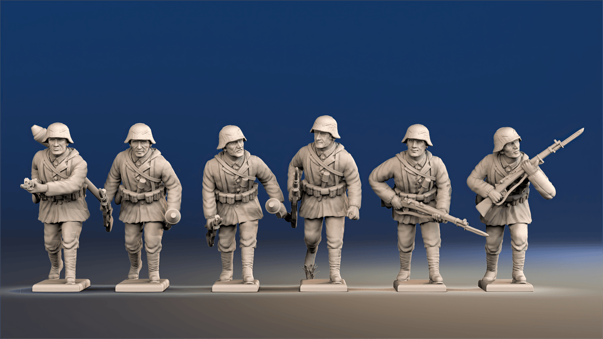 German smock advancing helmet view 1