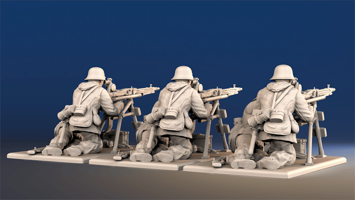 WW2 German Panzergrenadiers - Mounted MG42 Machine Gun Team, Smocks and Gaiters