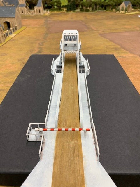 Painted Pegasus Bridge model by Howard Greenwood