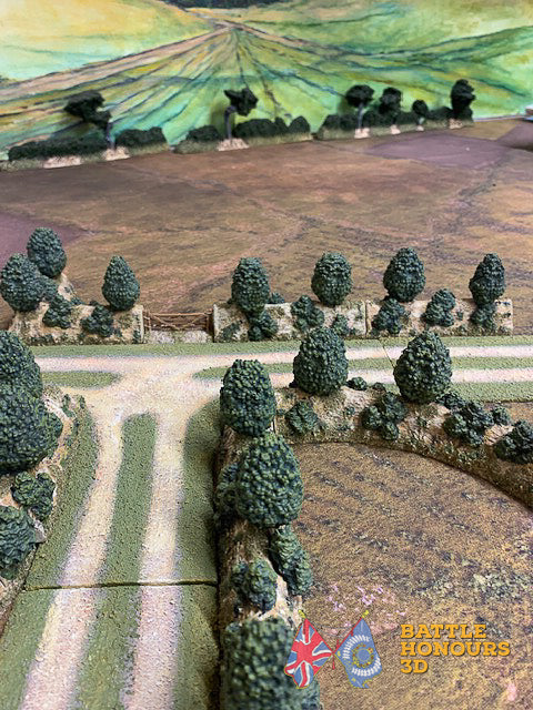 Hedgerow Rectangular Enclosures Terrain - Thin Bush (Bocage, Normandy) (WW2)