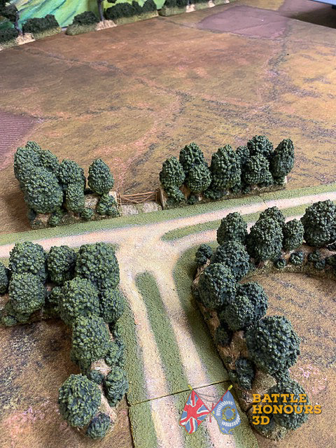 Hedgerow Rectangular Enclosure Terrain - Thick Bush (Bocage, Normandy) (WW2)