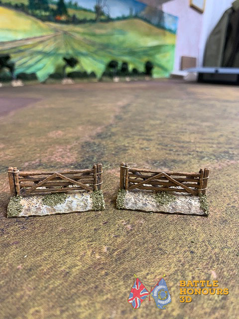 Hedgerow Gate Terrain Set – Thin Bush (Bocage, Normandy) (WW2)