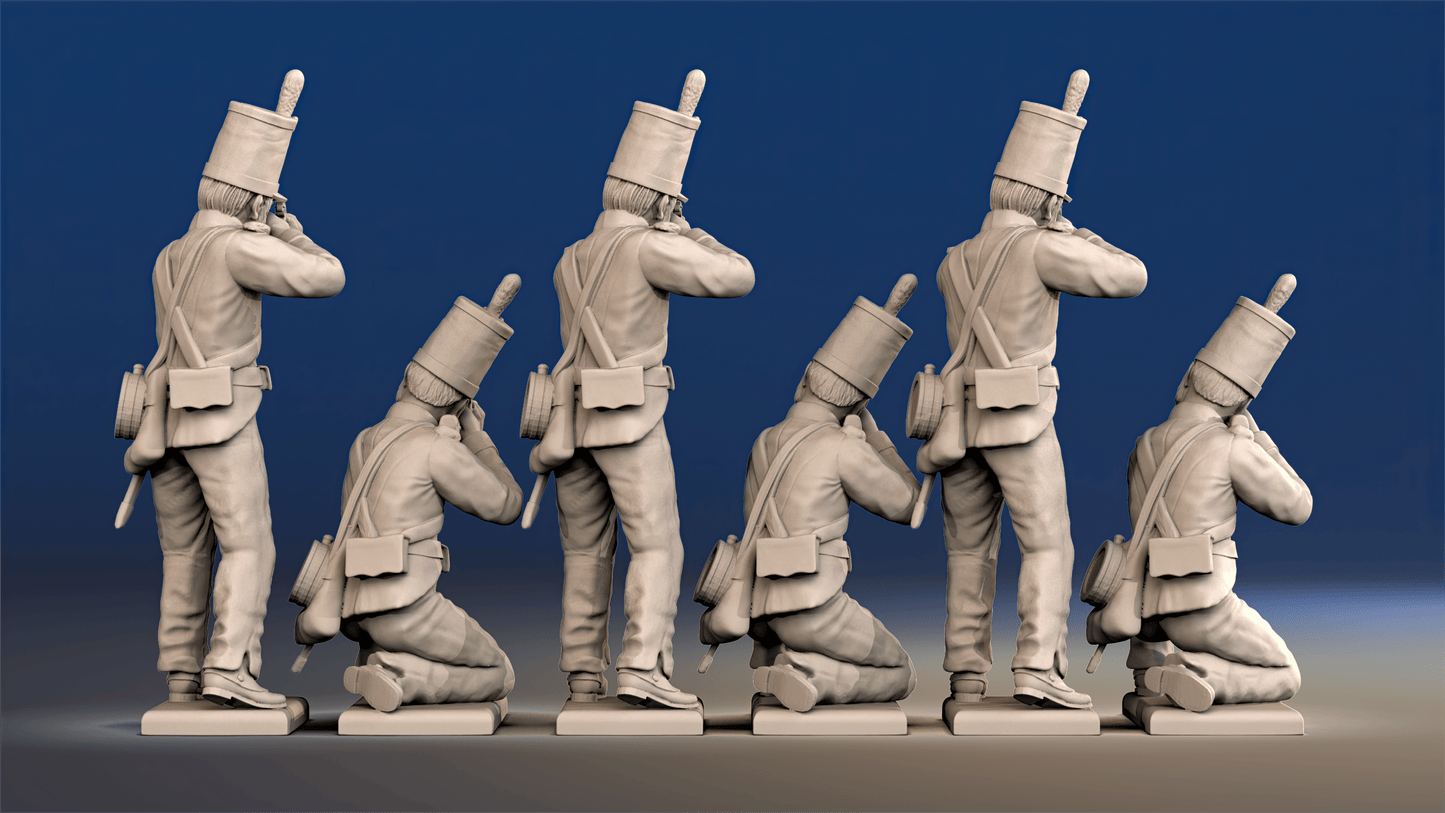 Portuguese 3rd Caçadores firing skirmishers rear view
