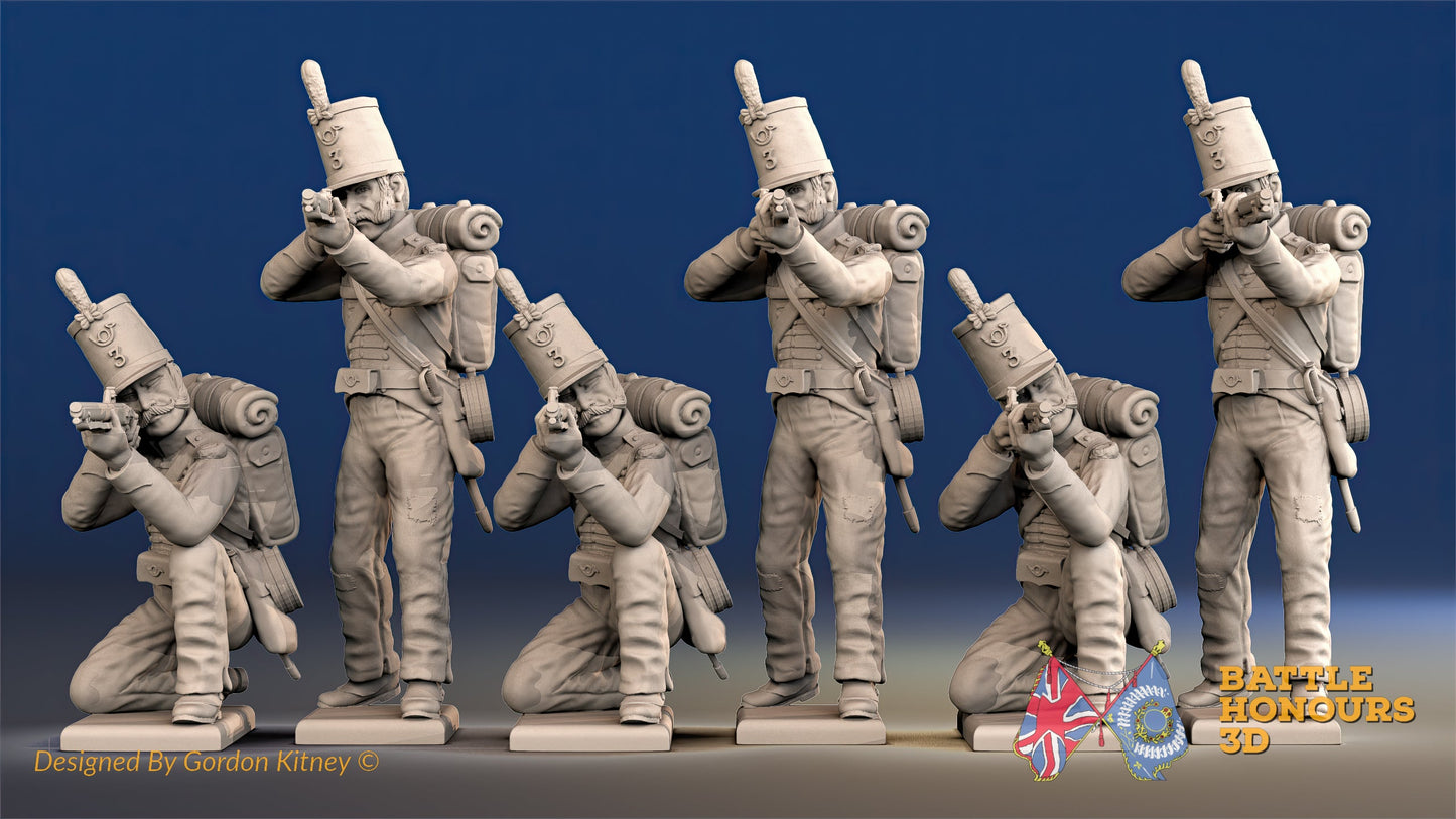 Portuguese Caçadores Third Regiment Firing With Backpack