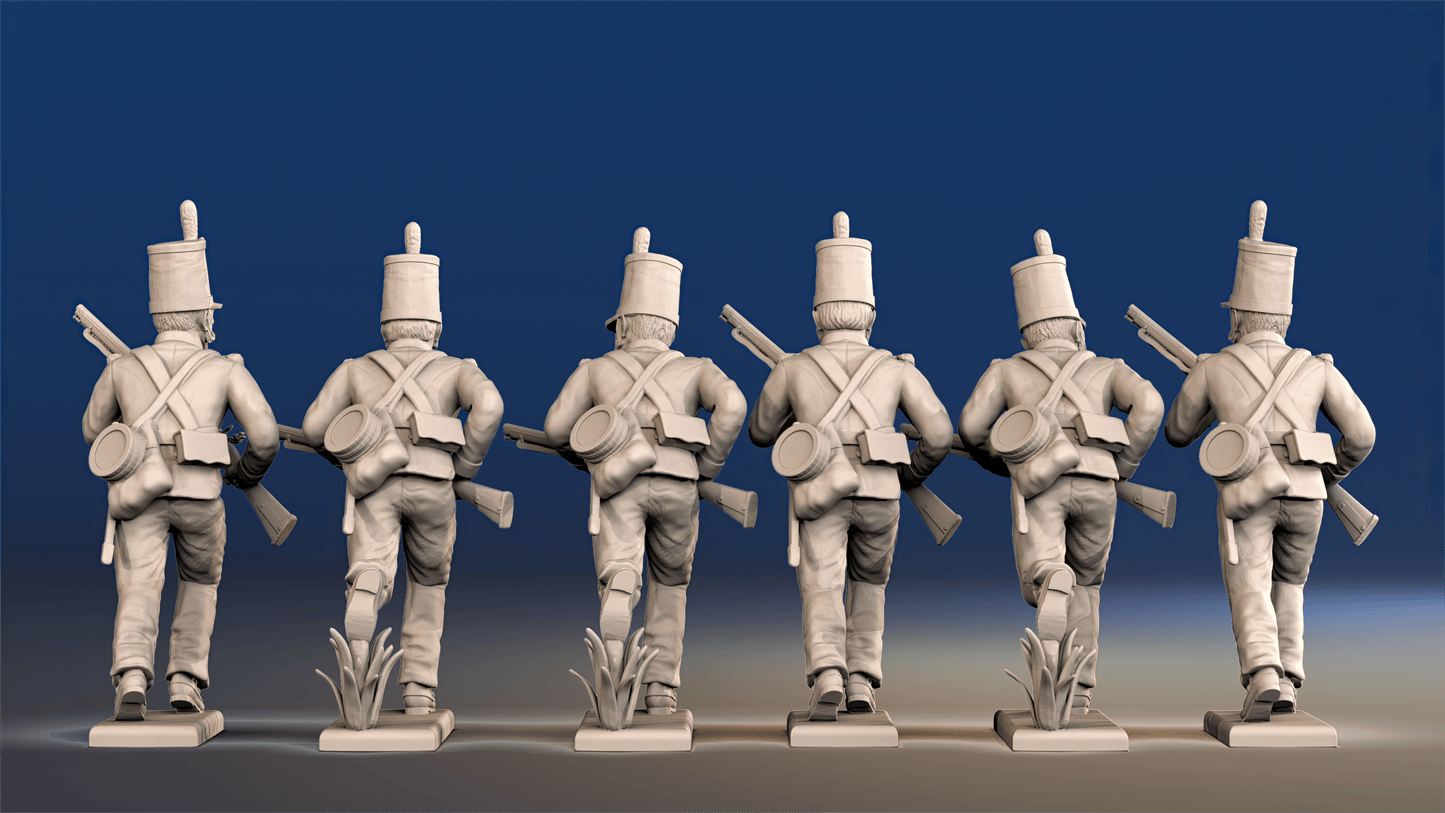 Portuguese 3rd Caçadores advancing skirmishers rear view