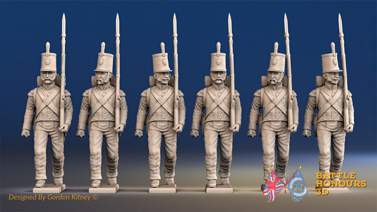 Portuguese march attack line infantry flank company