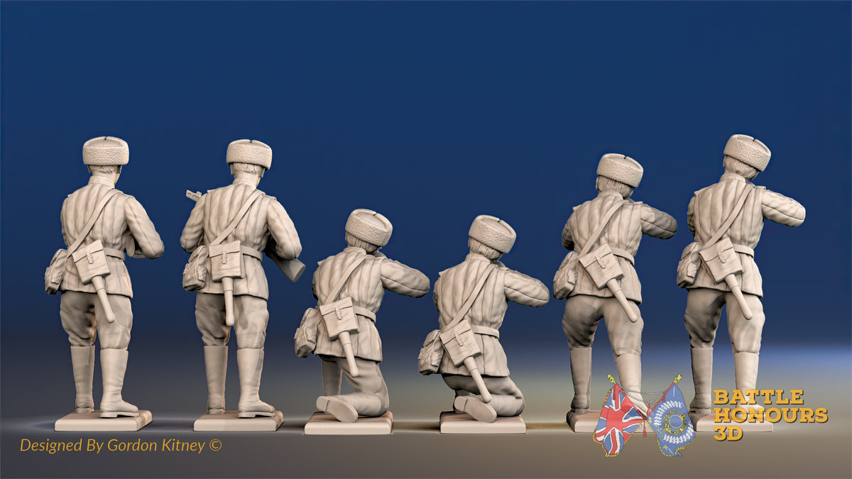 Russian padded firing fur hat machine gun team view 2