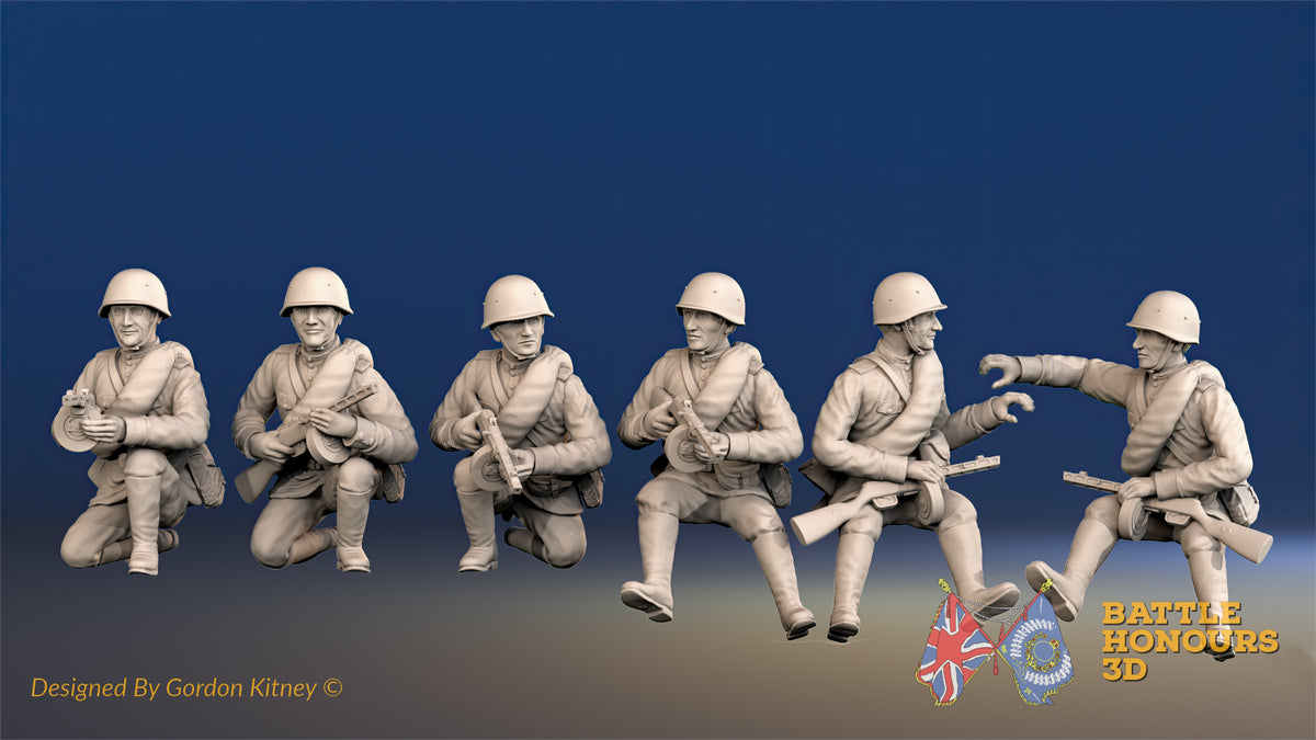 Russian summer tank riders miniature figures view 1