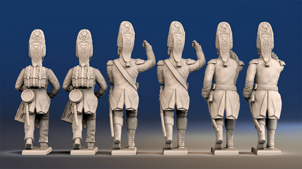 Napoleonic Spanish Grenadier Command - March Attack with Backpacks