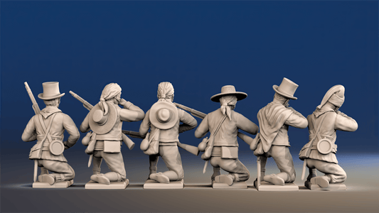 Peninsular War Spanish Guerrillas - Kneeling, Loading and Firing