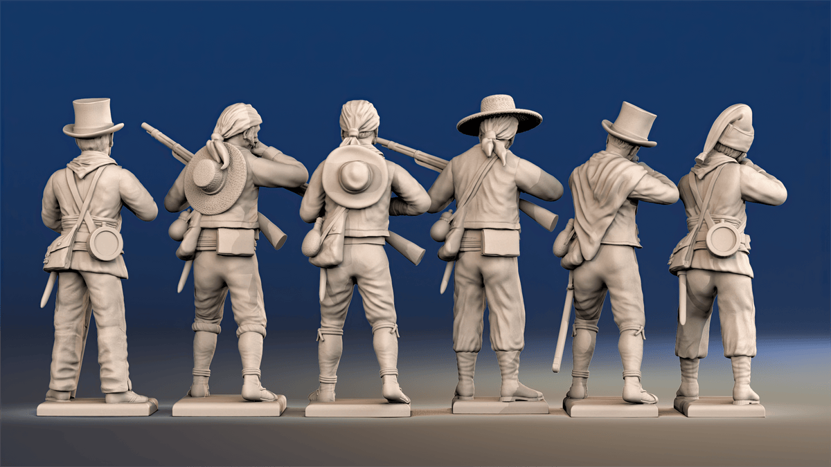 Peninsular War Spanish Guerrillas - Loading and Firing