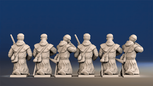Peninsular War Spanish Guerrillas with Monk - Kneeling, Loading and Firing