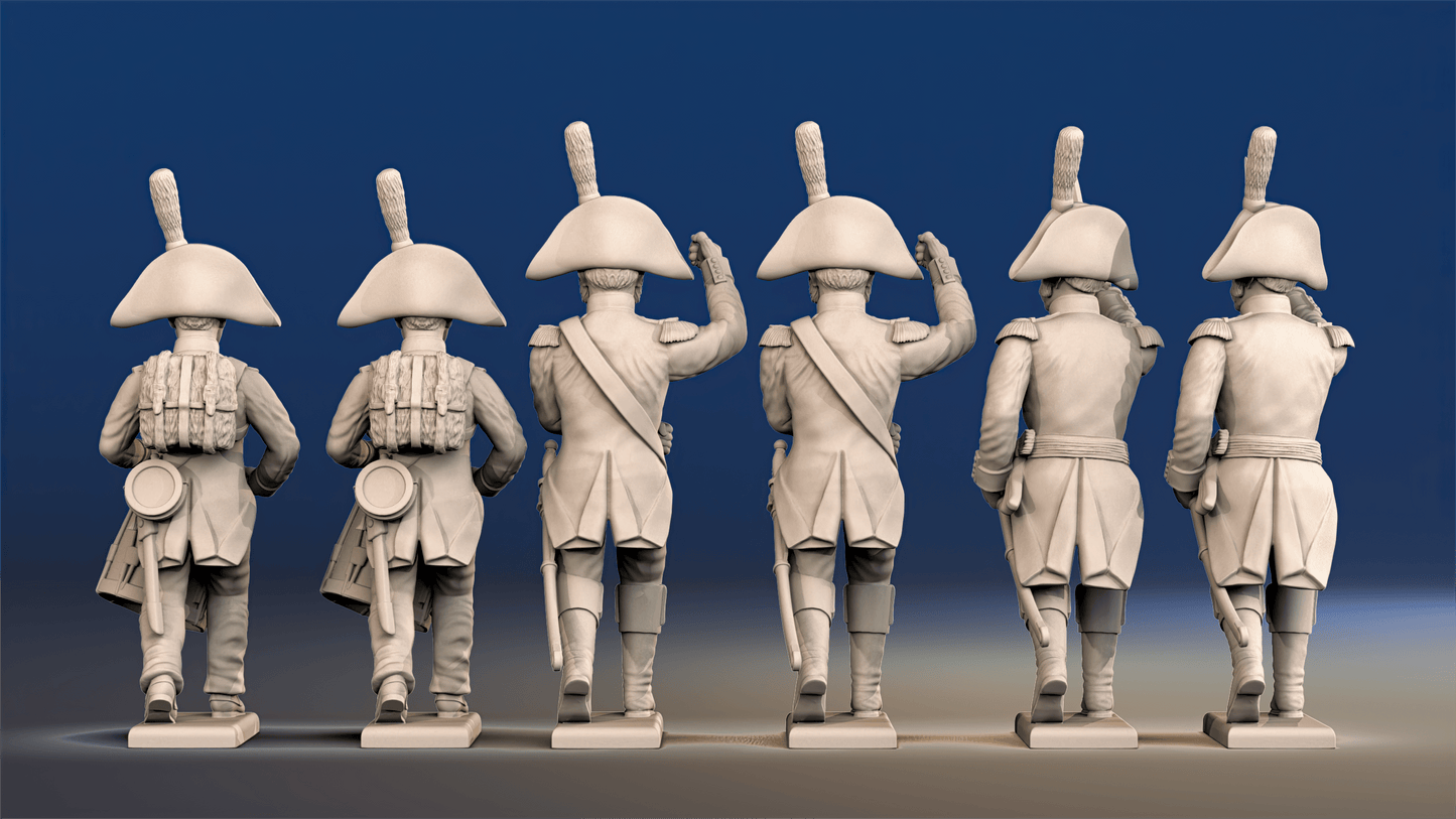 Napoleonic Spanish Infantry Command - March Attack with Backpacks