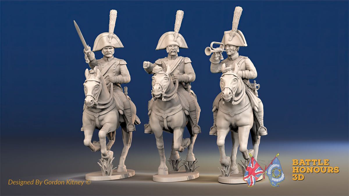 Spanish Light Dragoons command galloping alternate view