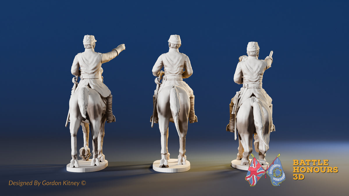 USA mounted colonel kepi miniature figure rear view