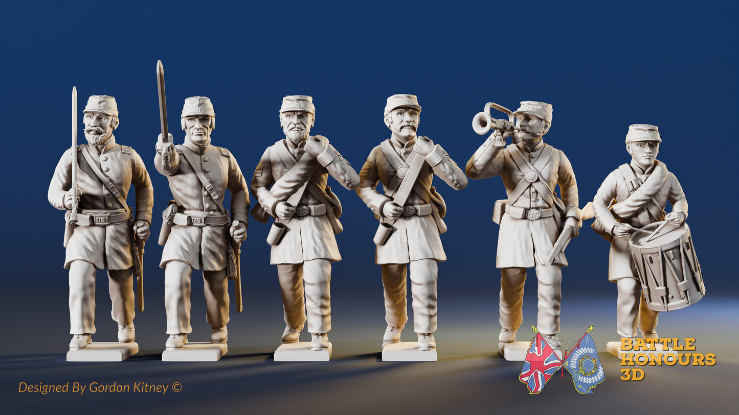 Union - Right Shoulder Shift March Infantry Frock Kepi Command