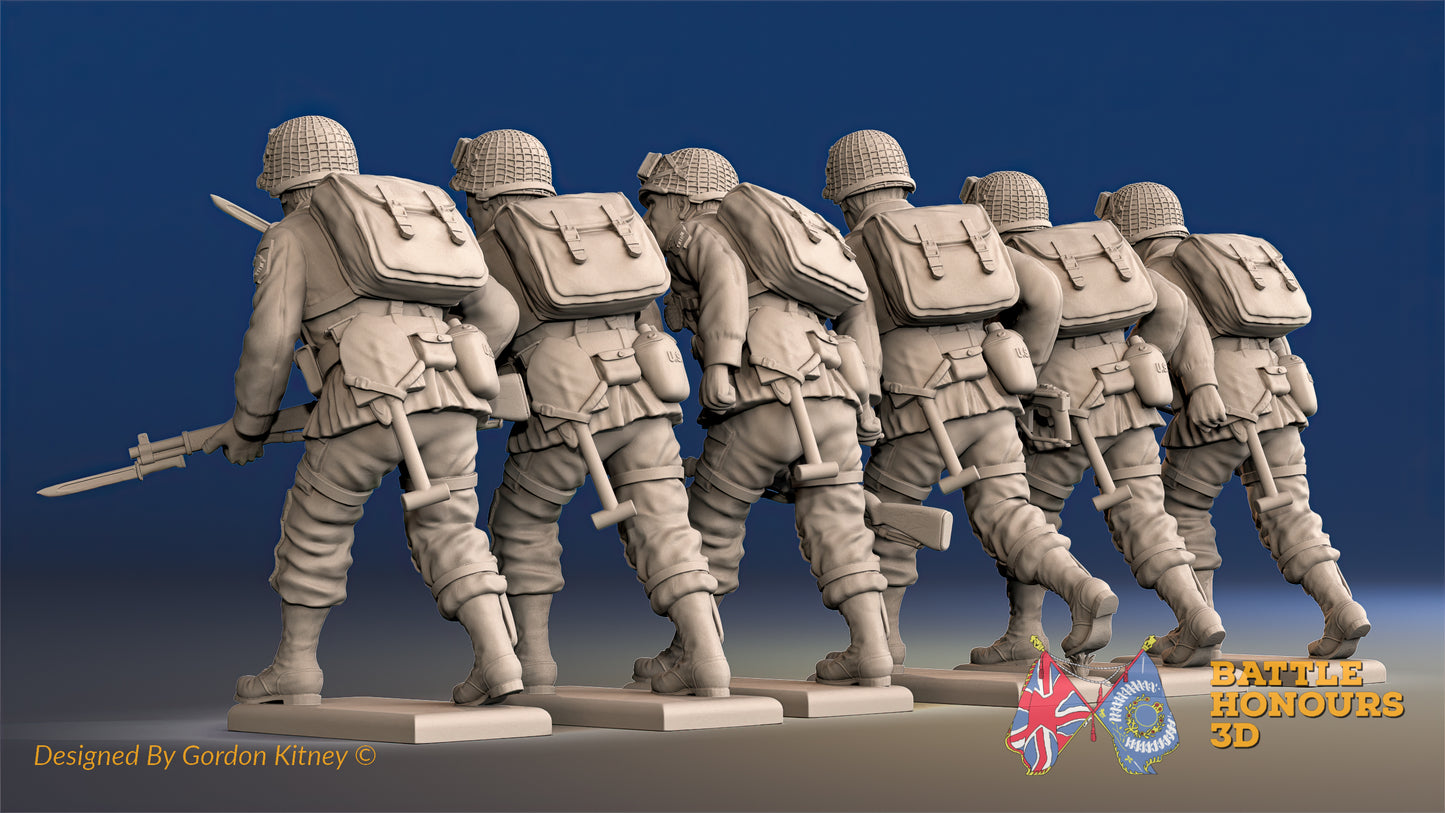 US Airborne Advancing With Field Dressings