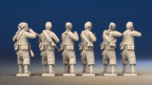 Union Zouave firing line rear view