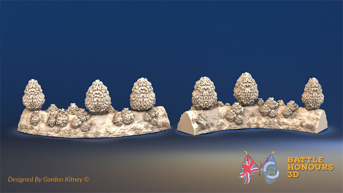 WW2 Normandy thin bush curved bocage terrain alternate view