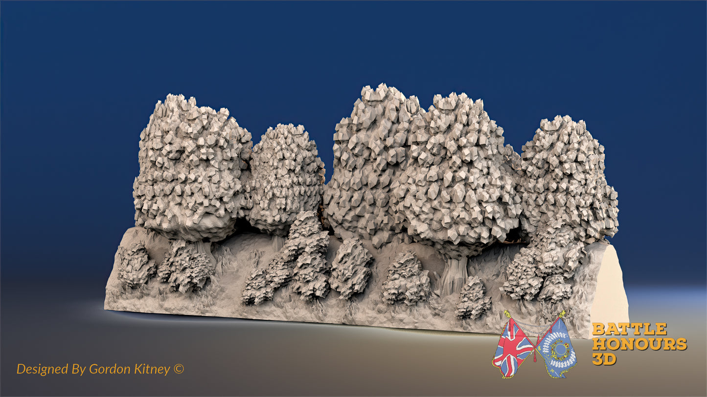 Hedgerow Straights Terrain Set – Thick Bush (Bocage, Normandy) (WW2)