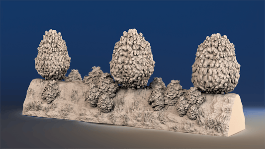 WW2 Normandy thin bush straight bocage terrain alternate render