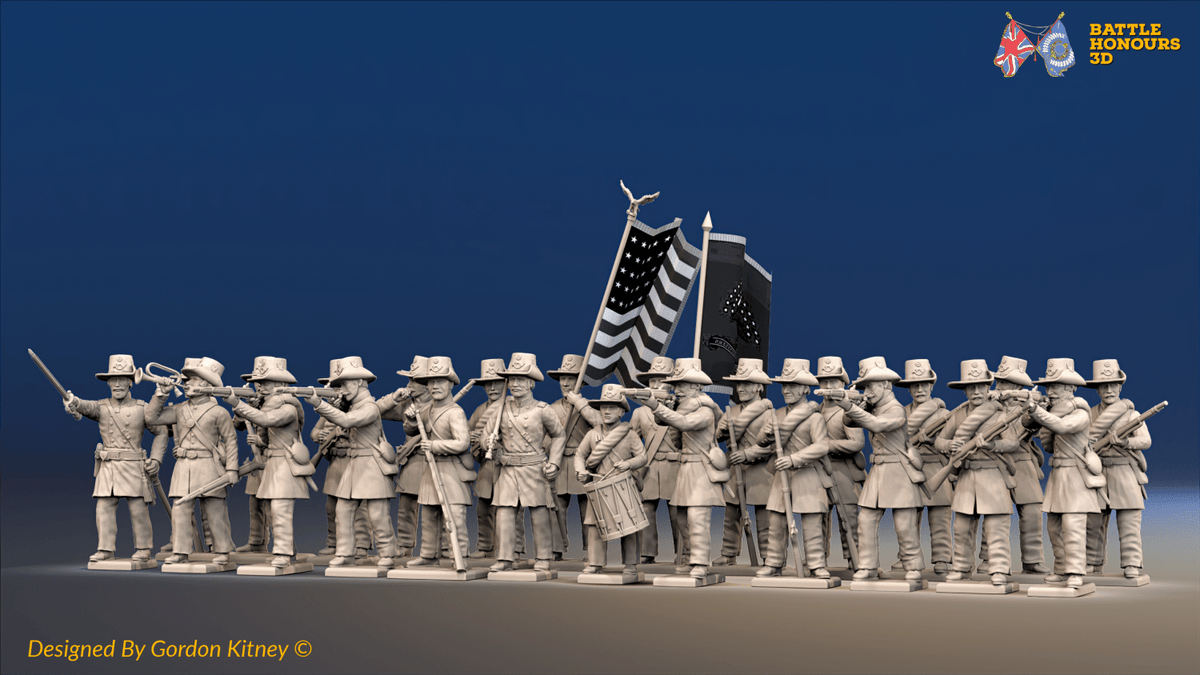 ACW Union Iron Brigade Battalion Firing Line, Frock Coat and Hardee Hat - 24 Figures, front view