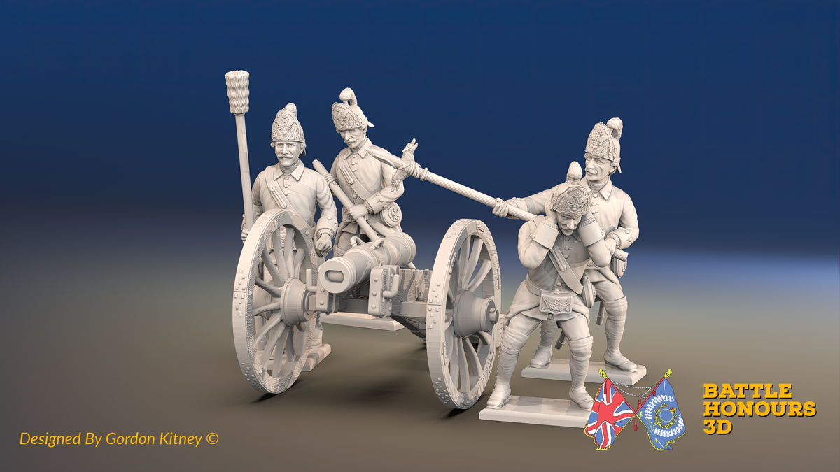 Seven Years’ War Russian Secret Howitzer and Crew - Firing Crew - Winter Uniform, front view. Supplied unpainted.