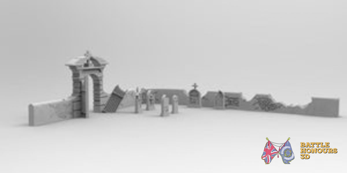 Damaged Saint Privat town set terrain model view 1