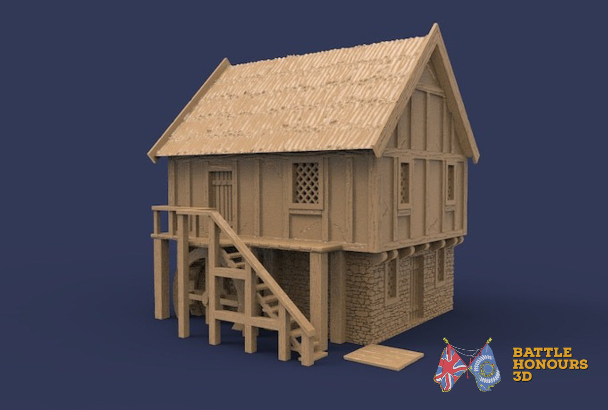 Medieval village terrain set model view 4