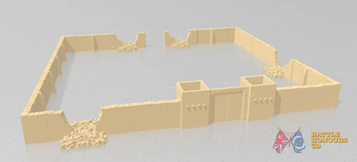 Arabic Town Walls terrain model view 1