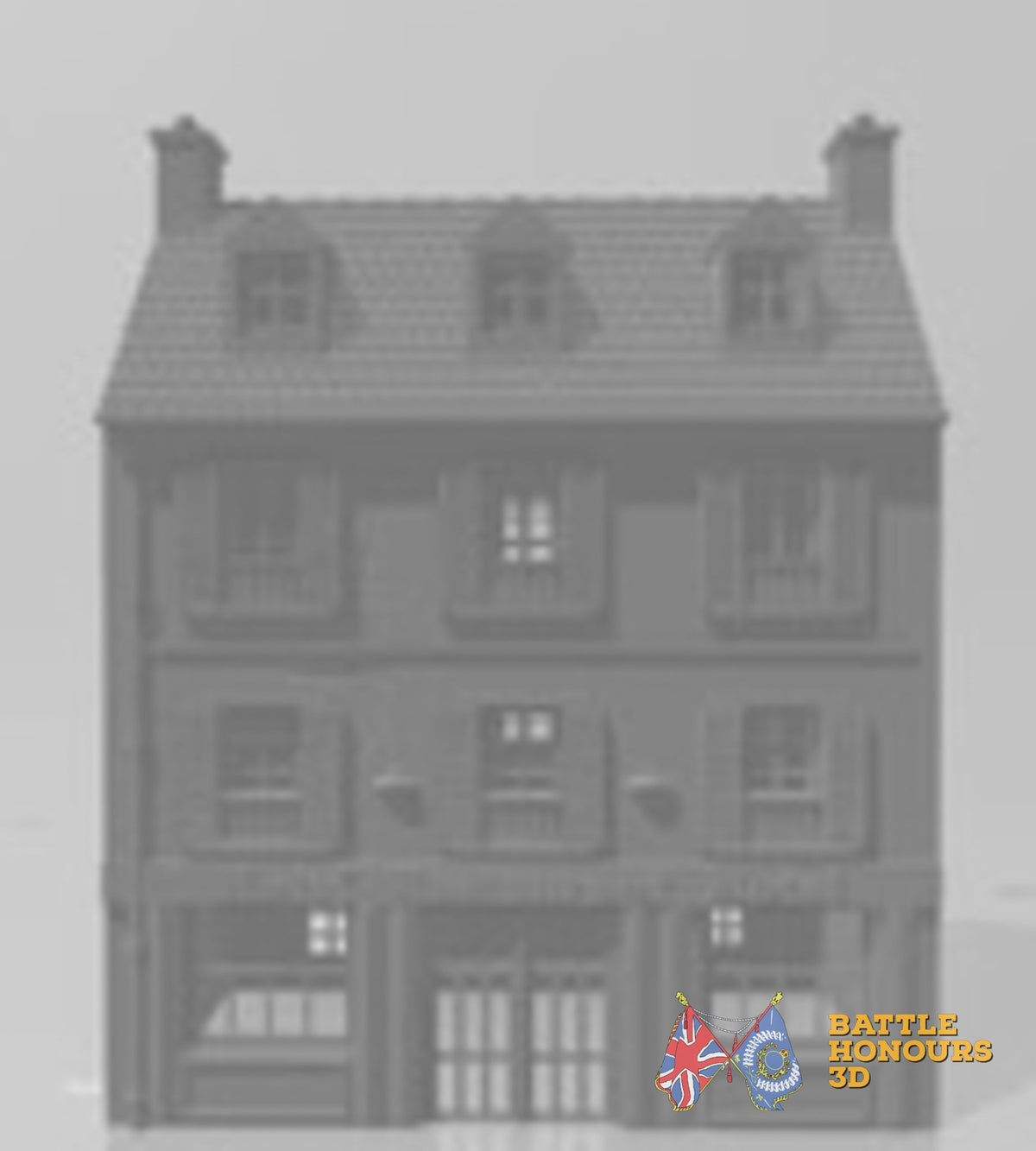 Normandy Restaurant Hotel terrain model view 2