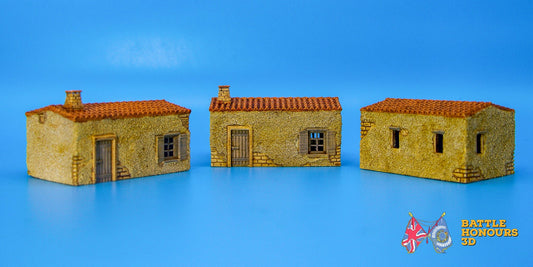 Mediterranean rural buildings terrain model view 1