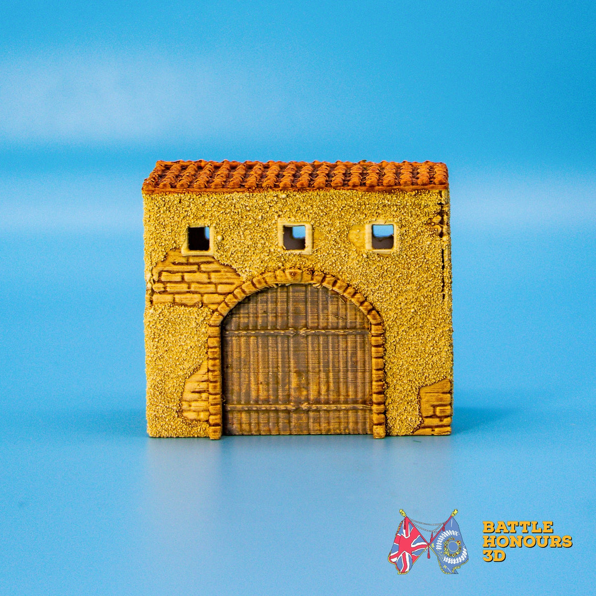 Mediterranean gatehouse terrain model view 1