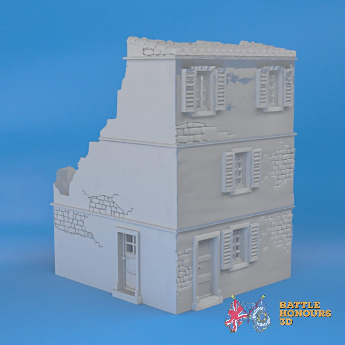 Badajoz Destroyed House 1 terrain model view 4