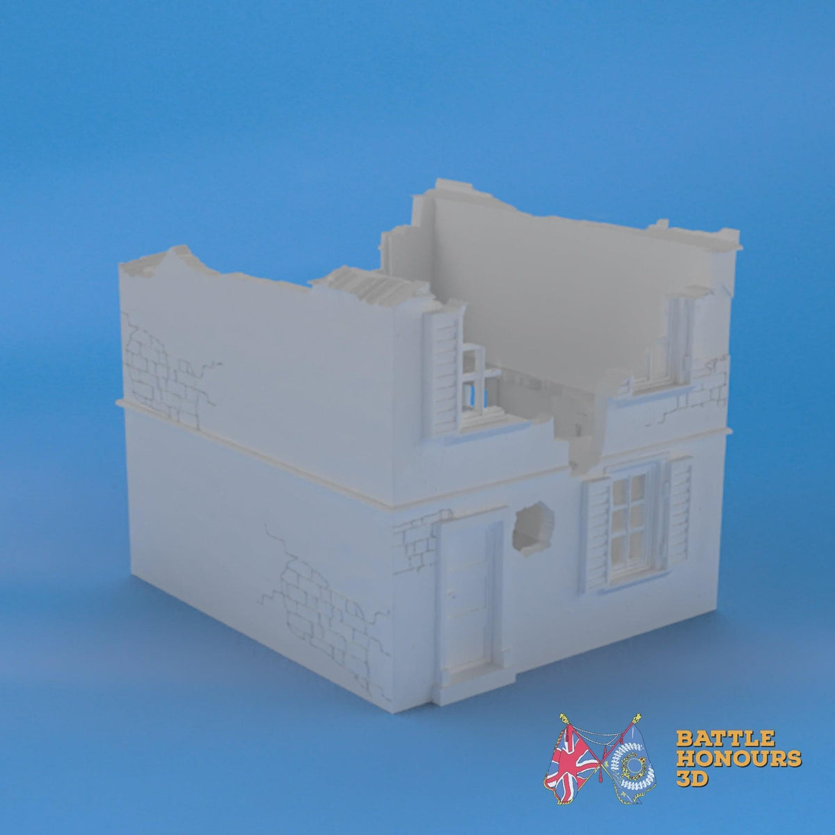 Badajoz Destroyed House 2 terrain model view 2