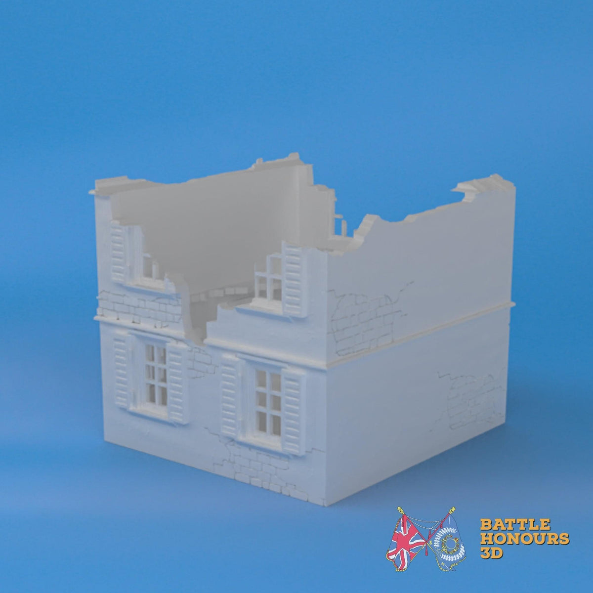 Badajoz Destroyed House 2 terrain model view 4