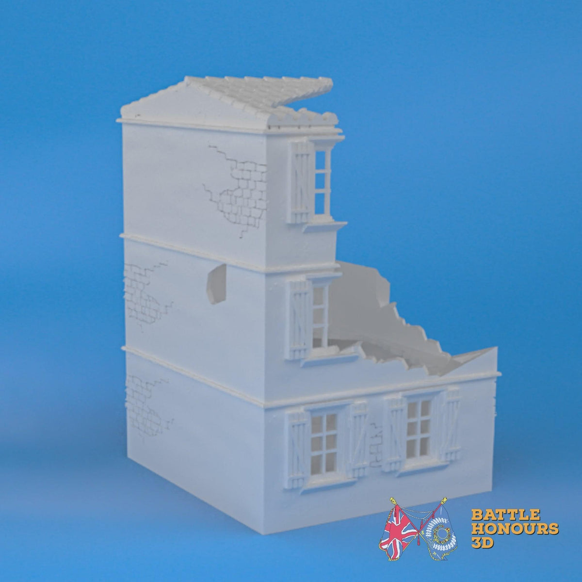Badajoz Destroyed House 3 terrain model view 2