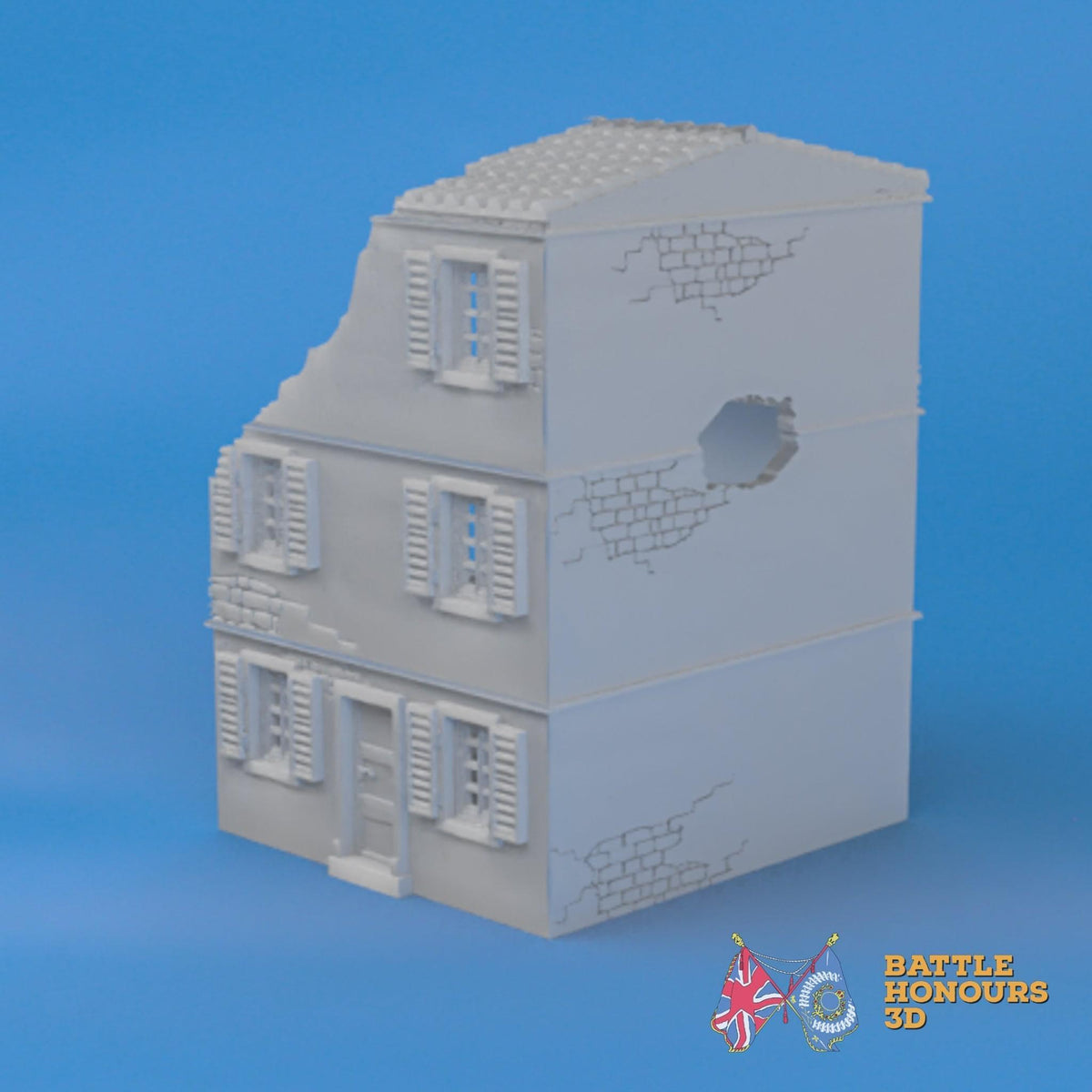Badajoz Destroyed House 4 terrain model view 3