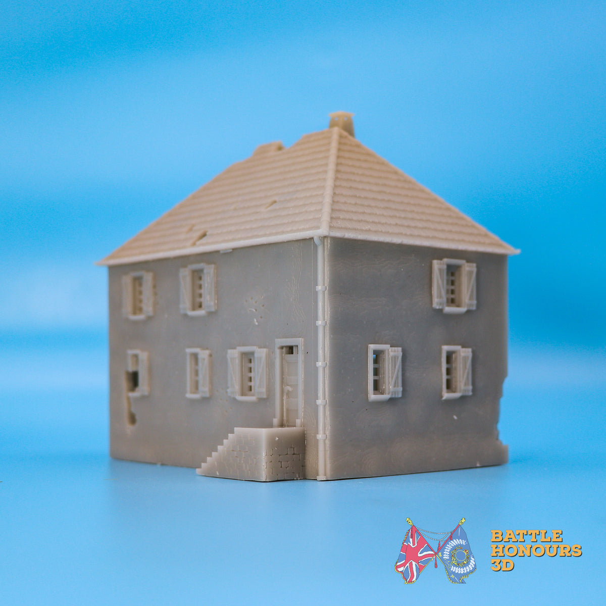 Damaged Saint Privat House 2 terrain model view 2