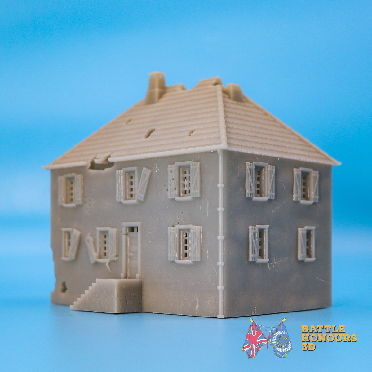 Damaged Saint Privat House 2 terrain model view 5