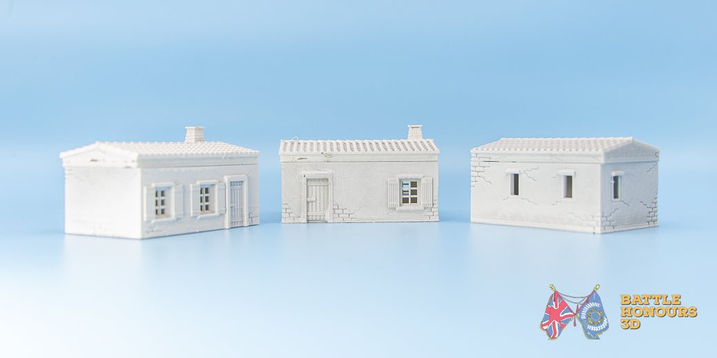 Mediterranean rural buildings terrain model view 5