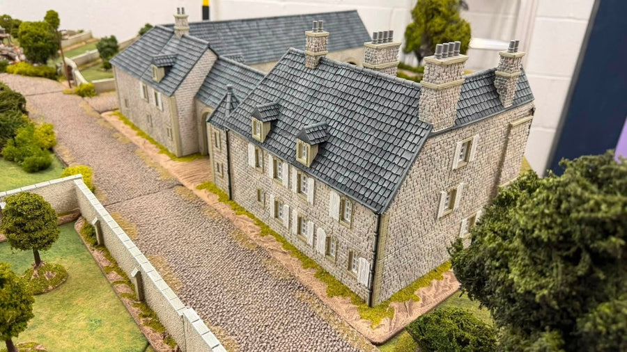 Customer-built Brecourt Manor D-Day Normandy terrain by Battle Honours 3D