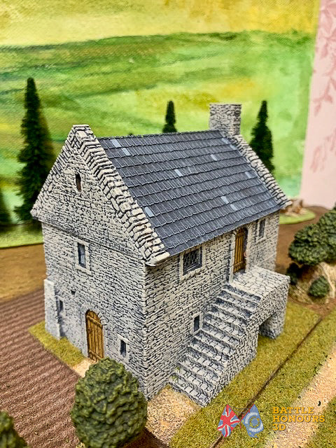 Bastle with Stairs – Painted Example by Howard